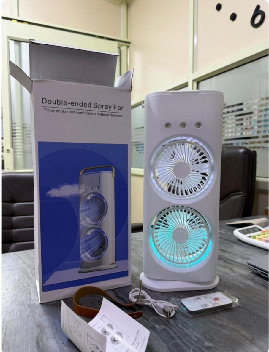 Double-Ended Spray Fan – Portable Air Cooler & Mist Fan