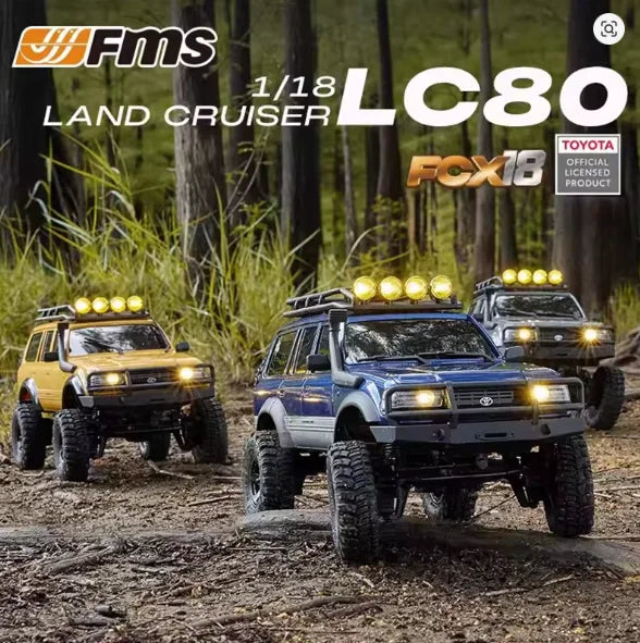 New for RC Car FCX 1:18 LC80 V2S Land Cruiser Off-road 4WD Metal Ready-to-Go 4-Channel Indoor-Outdoor RC Simulation Gift