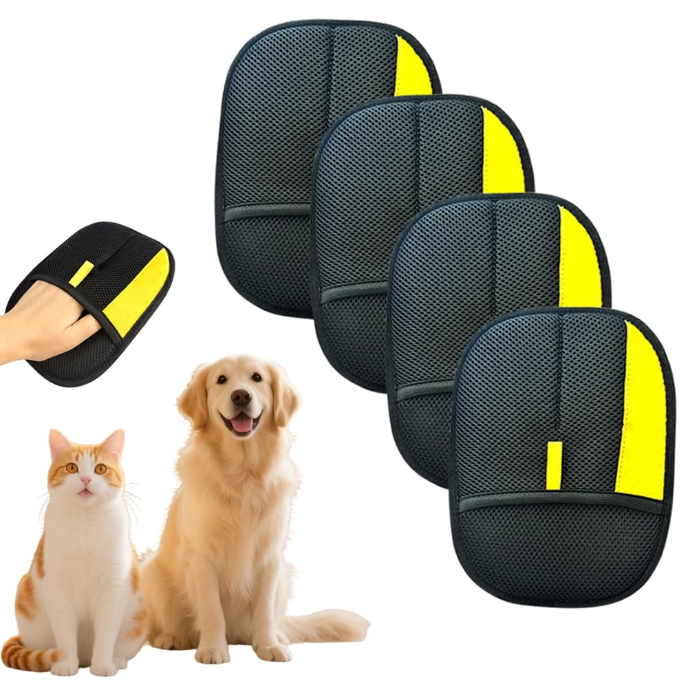 Pet Hair Removal Gloves (Black)
