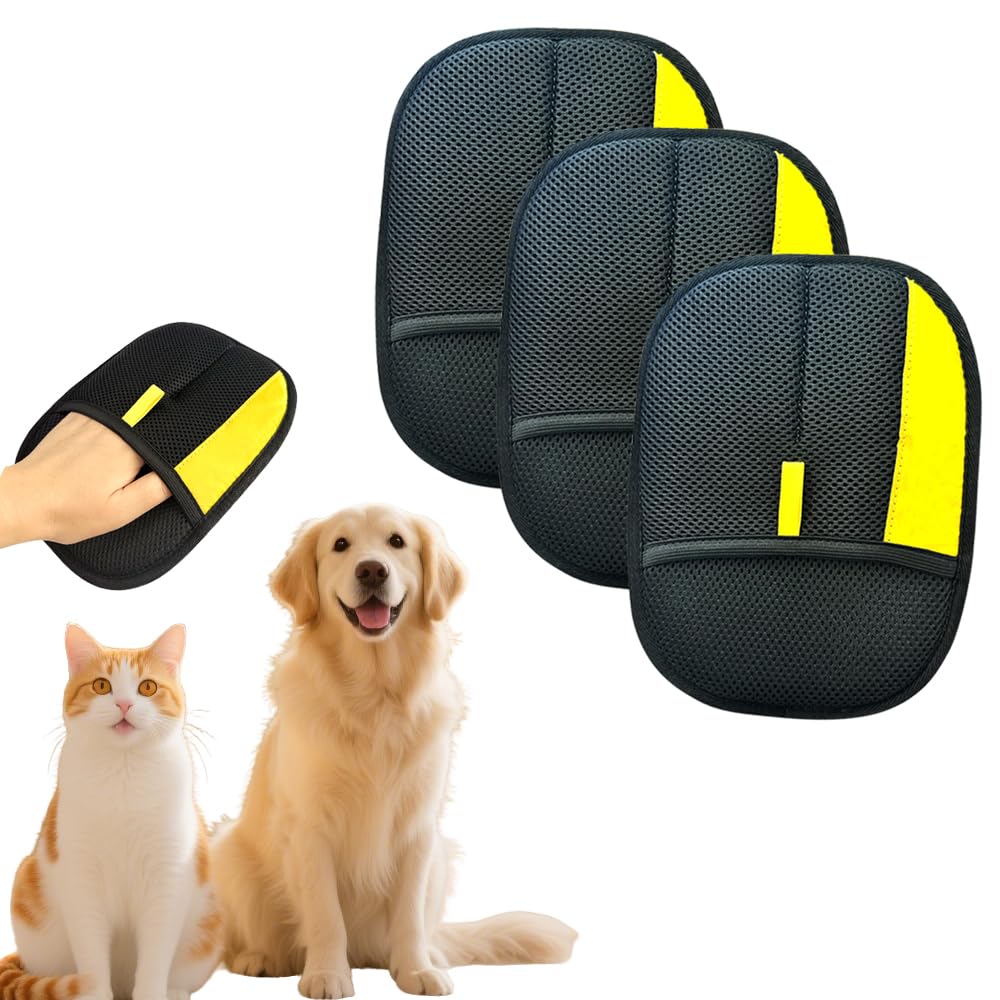 Pet Hair Removal Gloves (Black)