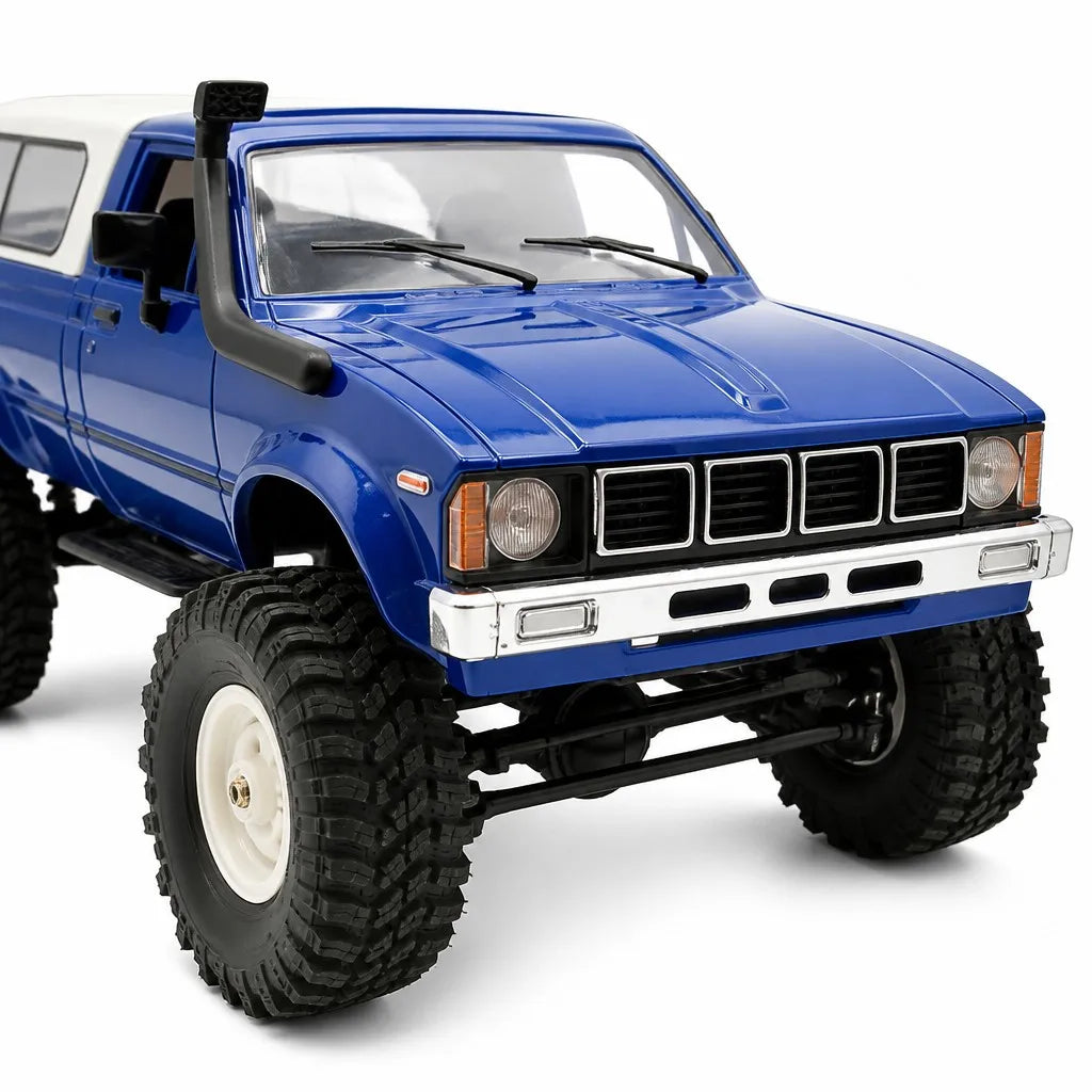 Hobby Grade RC Car 4WD Pickup Truck 2.4GHz ABS+Metal off Road All Terrain Blue - Charger Included Ready-to-Go