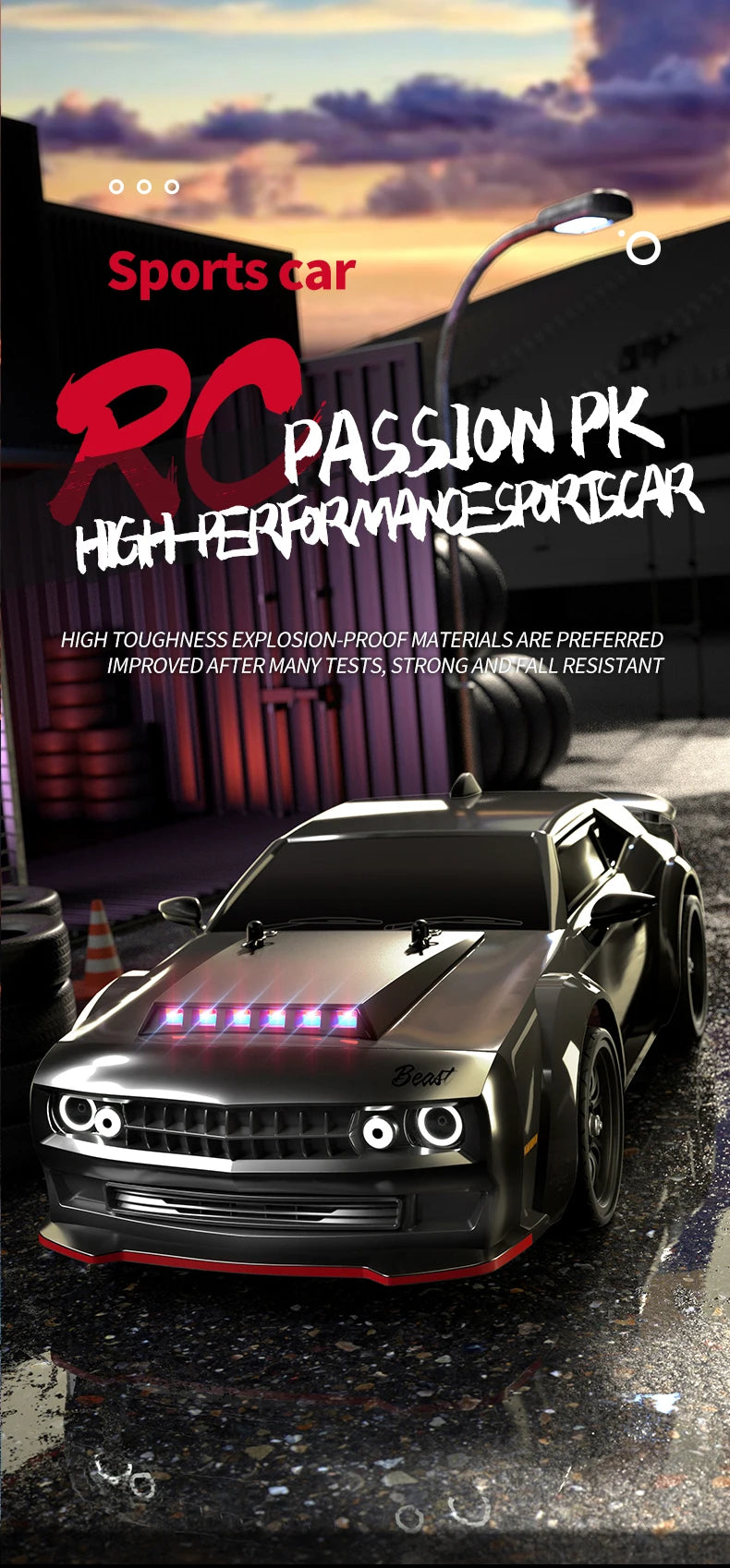 ZLL SG216 MAX RC Car Brushless 4WD 1:16 70KM/H High Speed Racing Drift Car With LED Light Electric RC Monster Truck Toys