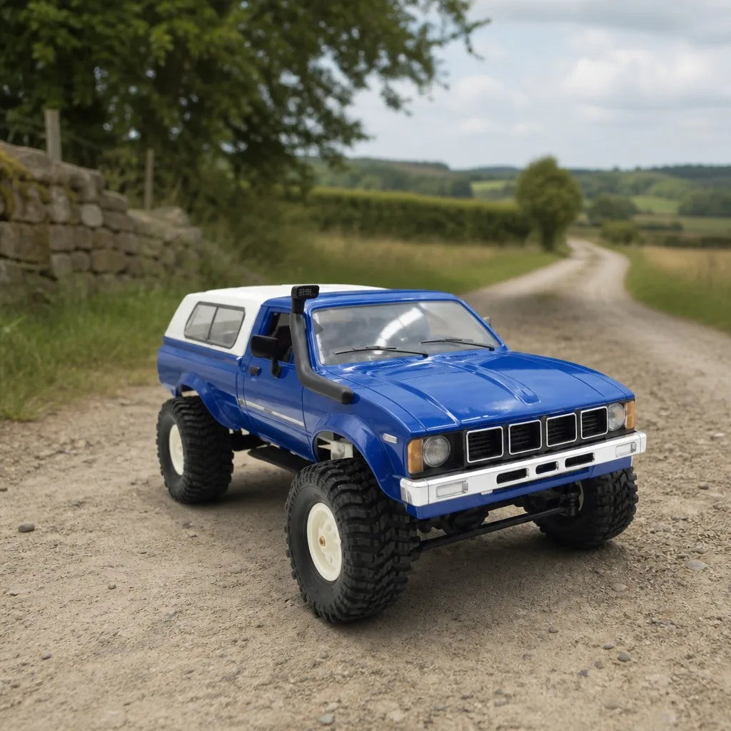 Hobby Grade RC Car 4WD Pickup Truck 2.4GHz ABS+Metal off Road All Terrain Blue - Charger Included Ready-to-Go