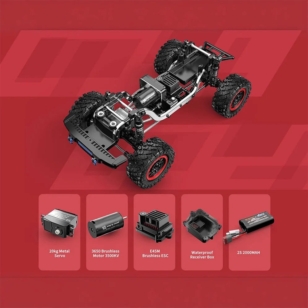 H12P High-Speed Full-Scale Electric 4-Channel Remote Control Car Expert Level Big-Foot Climbing Off-Road 120m Distance RC