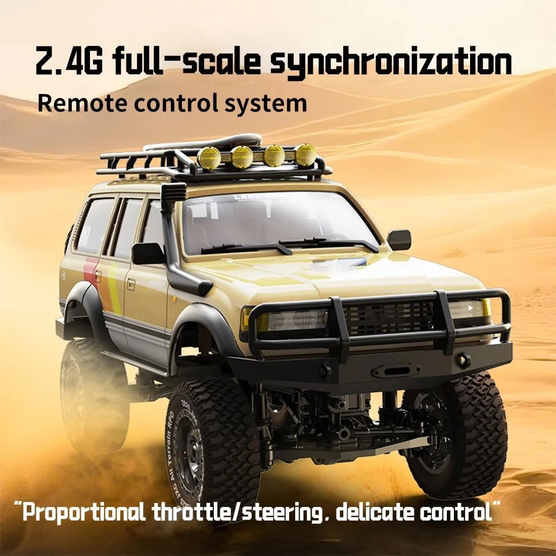 LC80 1/12 4WD RC Crawler Land Cruiser 2.4GHz 370 Motor RTR off Road Truck LED Lights Metal Shocks 3 Speed Expert USB Cable