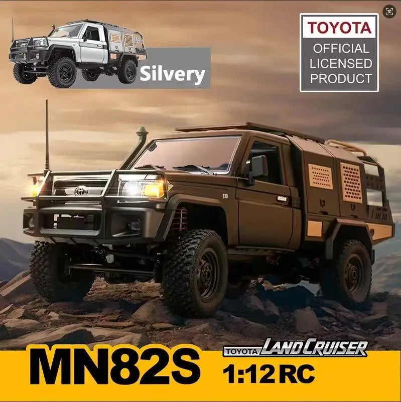 MN82S 1:12 LC79 Full Scale 2.4Ghz RC Truck Model Off-Road Climbing 4WD Remote Controller Assembly USB Cable 50M Range Adults Boy