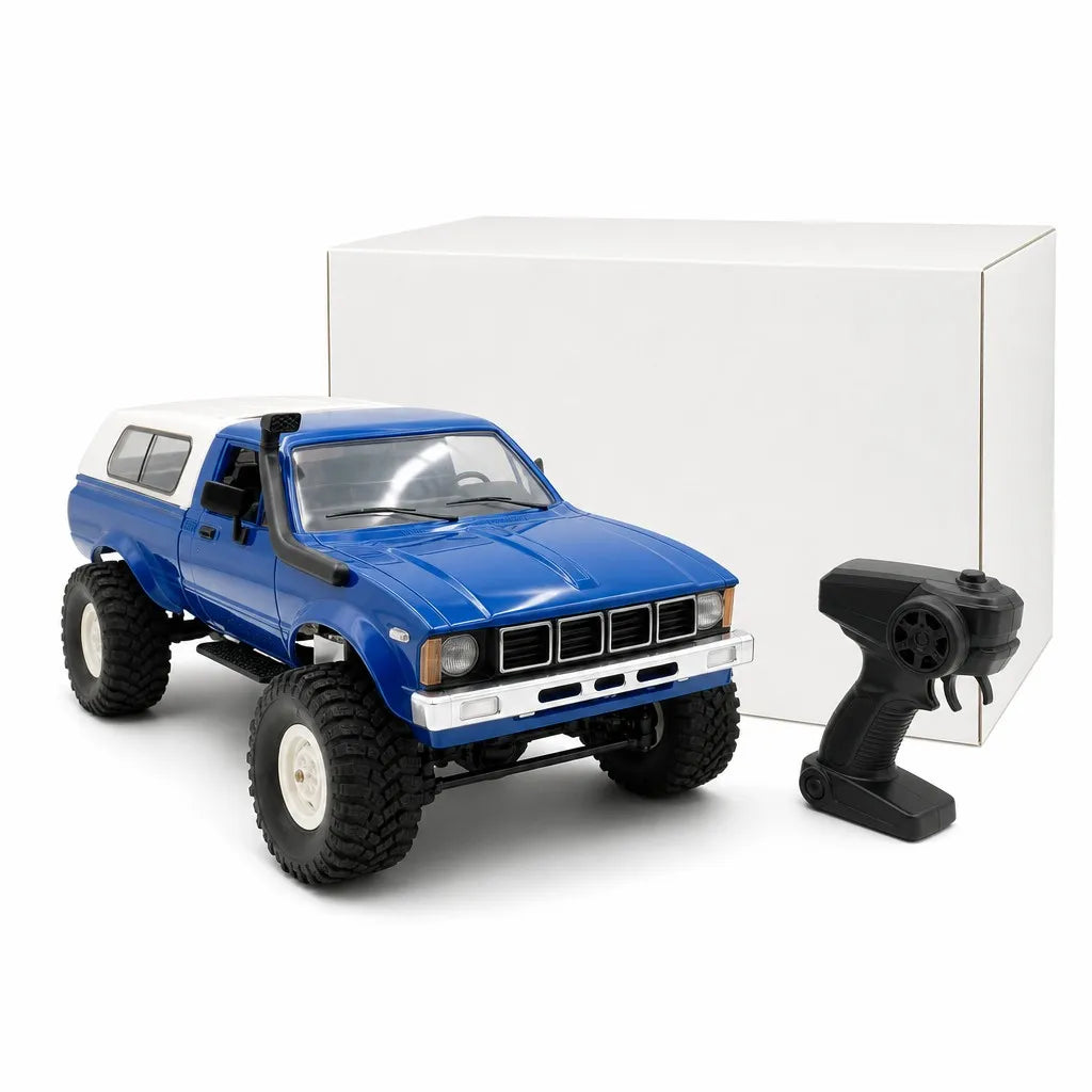 Hobby Grade RC Car 4WD Pickup Truck 2.4GHz ABS+Metal off Road All Terrain Blue - Charger Included Ready-to-Go