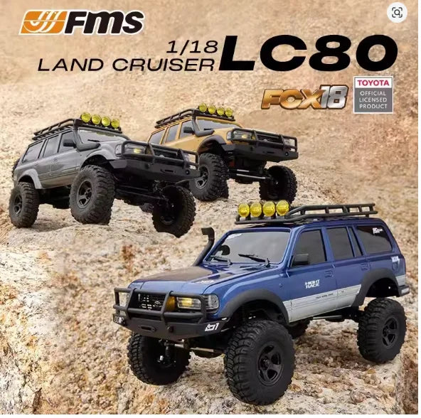 New for RC Car FCX 1:18 LC80 V2S Land Cruiser Off-road 4WD Metal Ready-to-Go 4-Channel Indoor-Outdoor RC Simulation Gift