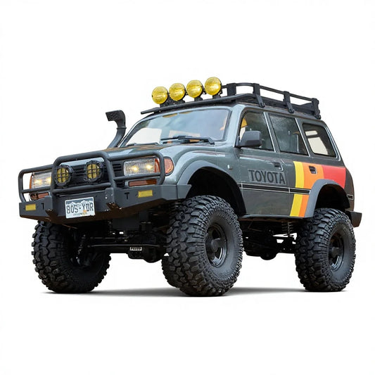 FCX10 Simulation Land Cruiser LC80 Climbing 1/10 Scale RC Electric Off-Road Vehicle Plastic Dual-Speed Linked Lights Outdoor Use