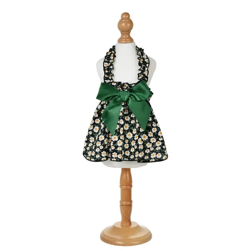 Cyan Floral Summer Pet Dress