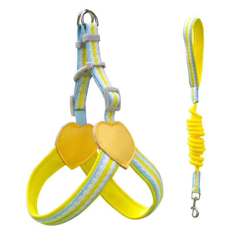 No Pull Y-shaped Dog Harness Leash Set for Small Dogs Chest Straps Anti-Twist Lightweight Harness Shiba Inu Corgi Pets Outdoor