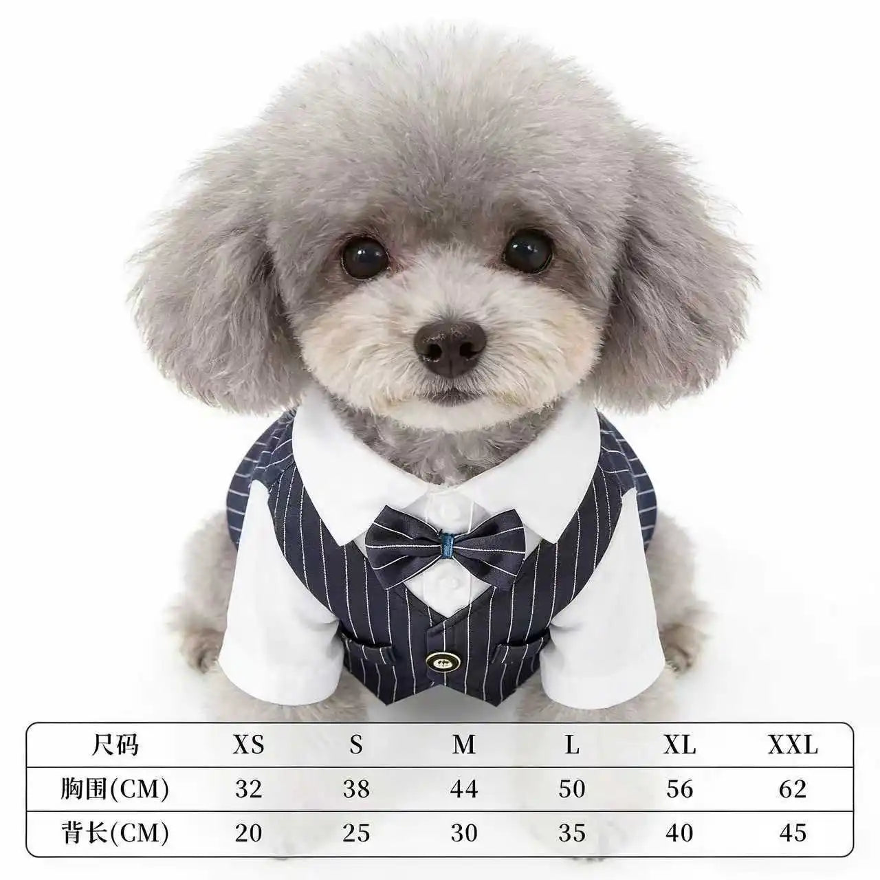Pet Dog Spring Suit Wedding Tuxedo Shirt Vest Gentleman Costume for Teddy Bichon Small Dogs